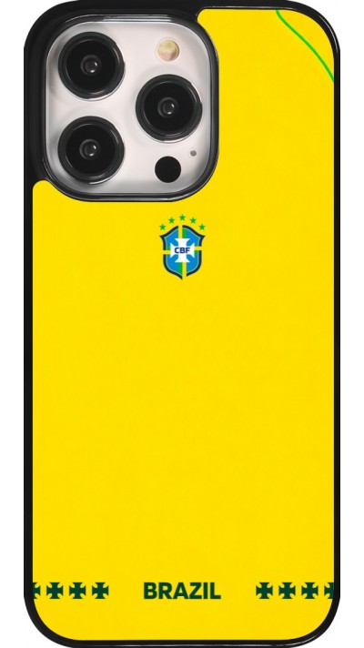 Coque iPhone 14 Pro - Maillot de football Bresil 2026 personnalisable