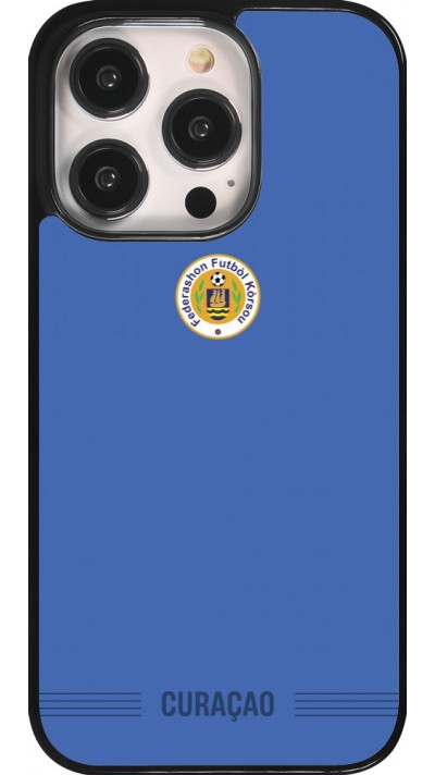 Coque iPhone 14 Pro - Maillot de football Curaçao 2026 personnalisable