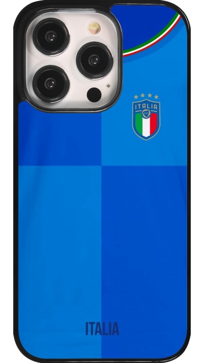 Coque iPhone 14 Pro - Maillot de football Italie 2022 personnalisable