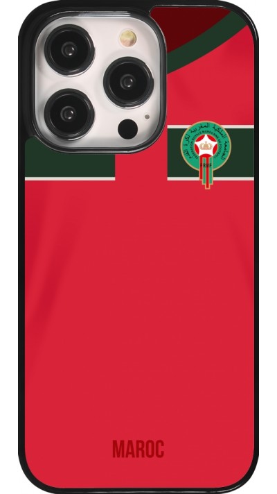iPhone 14 Pro Case Hülle - Marokko 2022 personalisierbares Fussballtrikot