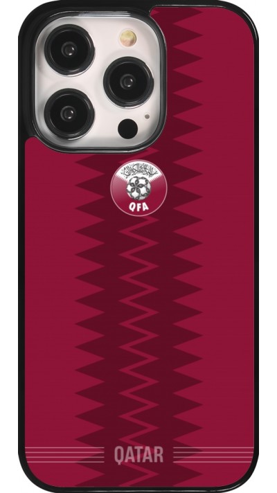 Coque iPhone 14 Pro - Maillot de football Qatar 2026 personnalisable