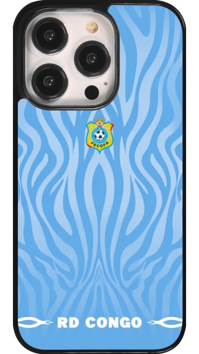 Coque iPhone 14 Pro - Maillot de football Re?publique de?mocratique du Congo 2026 personnalisable
