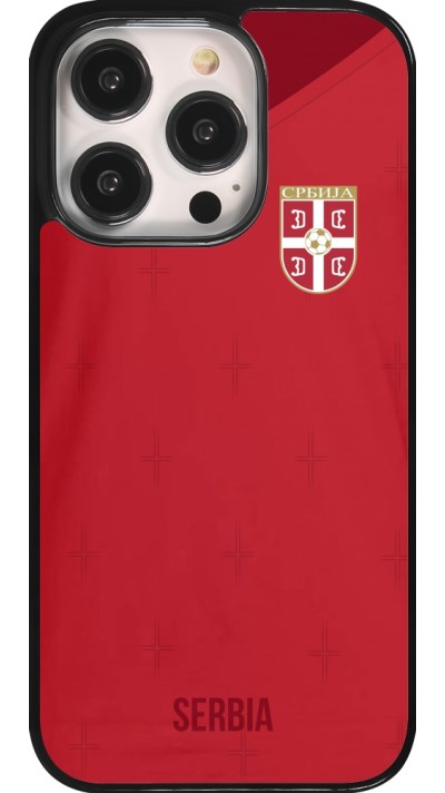 iPhone 14 Pro Case Hülle - Serbien 2022 personalisierbares Fussballtrikot