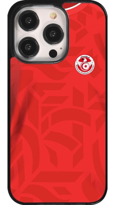 iPhone 14 Pro Case Hülle - Tunesien 2022 personalisierbares Fussballtrikot