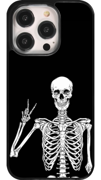 iPhone 14 Pro Case Hülle - Halloween 2023 peace skeleton