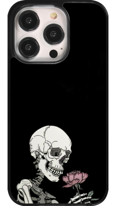 iPhone 14 Pro Case Hülle - Halloween 2023 rose and skeleton