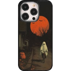 iPhone 14 Pro Case Hülle - Halloween 2025 Ghost on a bicycle