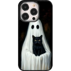 iPhone 14 Pro Case Hülle - Halloween 2025 Ghost with black cat