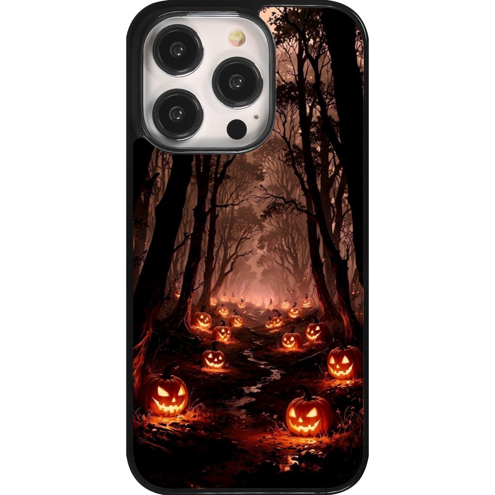 iPhone 14 Pro Case Hülle - Halloween 2025 Road of Terrifying Pumpkins
