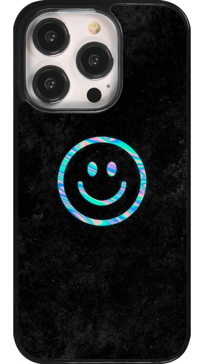 iPhone 14 Pro Case Hülle - Happy smiley irisirt
