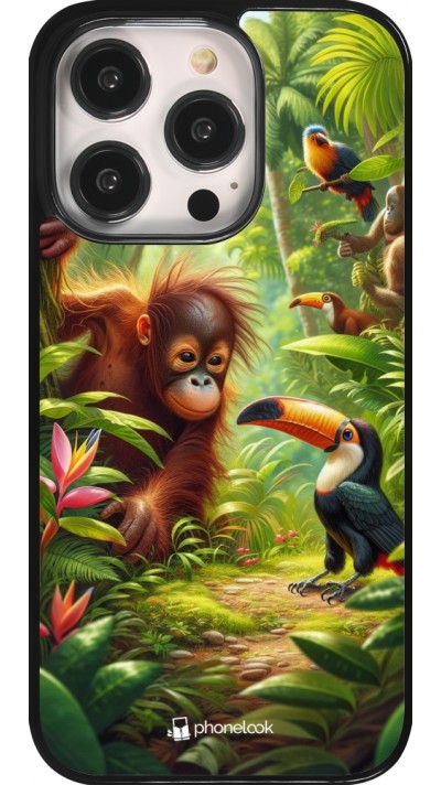 iPhone 14 Pro Case Hülle - Tropischer Dschungel Tayrona