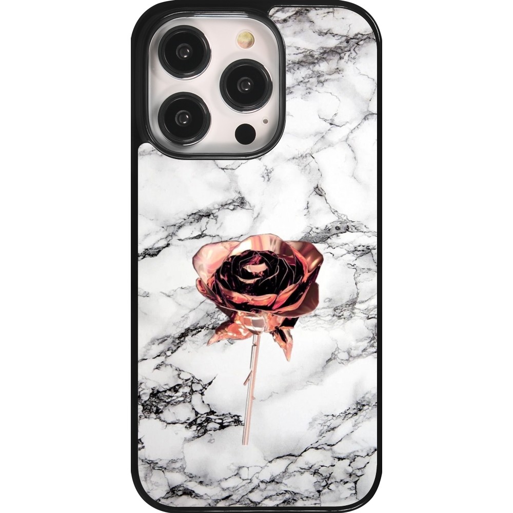 Coque iPhone 14 Pro - Marble Rose Gold