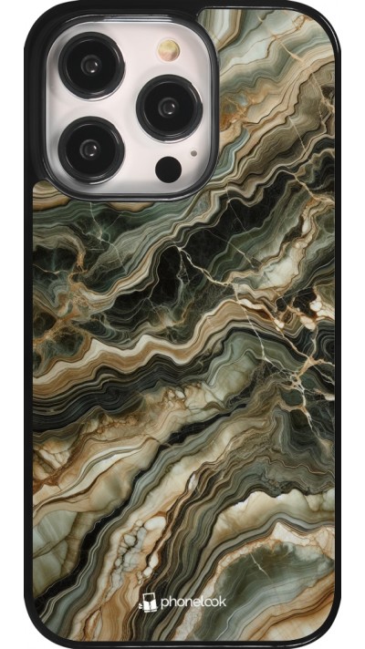 iPhone 14 Pro Case Hülle - Oliv Marmor
