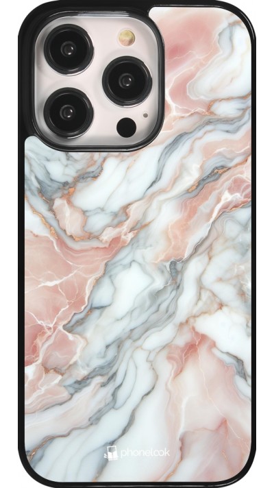 iPhone 14 Pro Case Hülle - Rosa Leuchtender Marmor