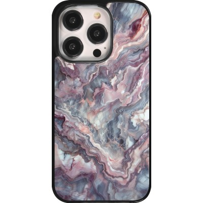iPhone 14 Pro Case Hülle - Violetter silberner Marmor