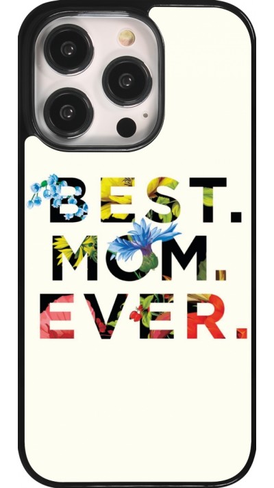 Coque iPhone 14 Pro - Mom 2023 best Mom ever flowers