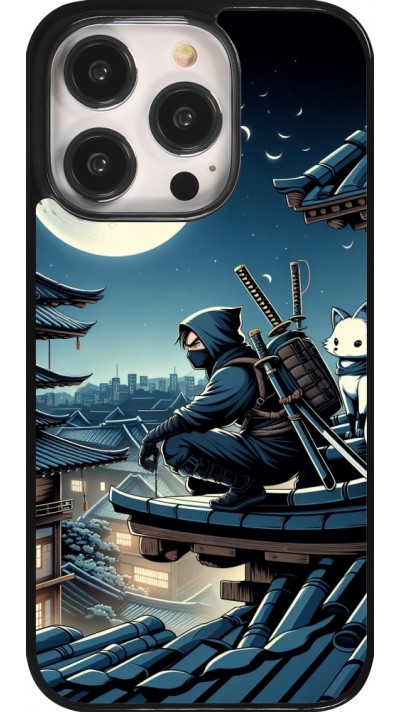 iPhone 14 Pro Case Hülle - Ninja unter dem Mond