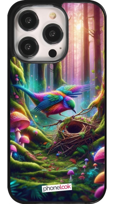 iPhone 14 Pro Case Hülle - Vogel Nest Wald