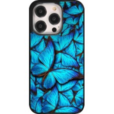 Coque iPhone 14 Pro - Papillon bleu
