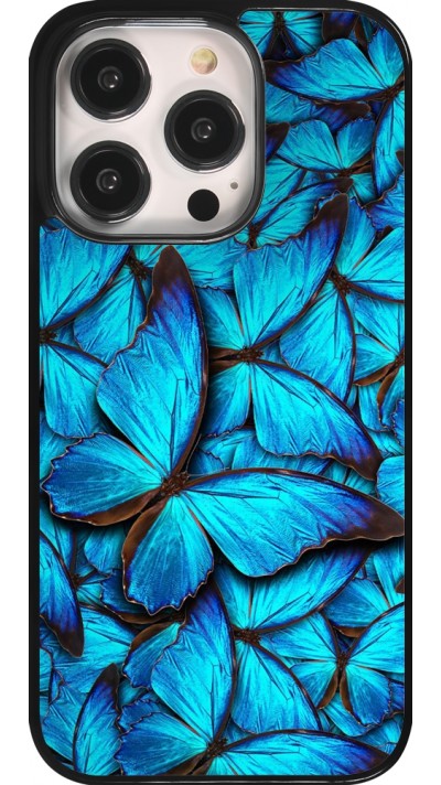 iPhone 14 Pro Case Hülle - Papillon bleu
