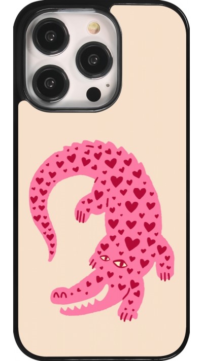Coque iPhone 14 Pro - Pink crocodile 2026