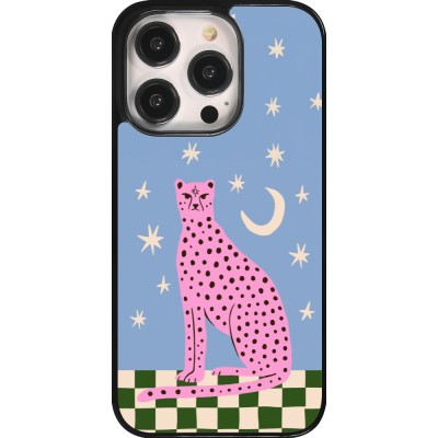 iPhone 14 Pro Case Hülle - Pink leopard with stars 2026