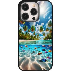Coque iPhone 14 Pro - Plage Paradis