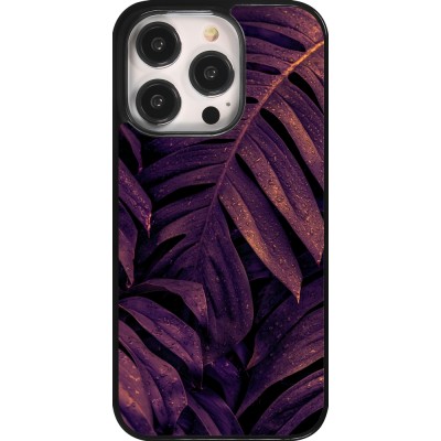 iPhone 14 Pro Case Hülle - Purple Light Leaves