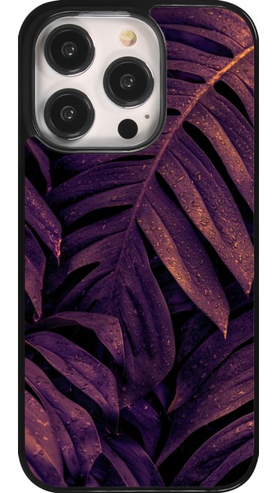 Coque iPhone 14 Pro - Purple Light Leaves