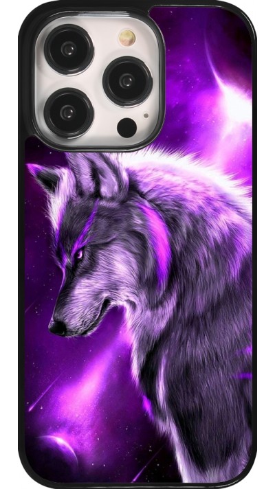 Coque iPhone 14 Pro - Purple Sky Wolf