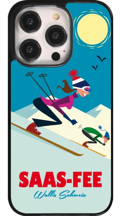 Coque iPhone 14 Pro - Saas-Fee Ski Downhill