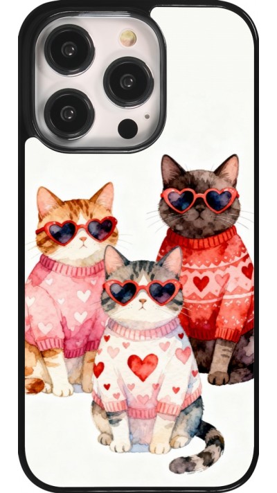 Coque iPhone 14 Pro - Saint Valentines Day 26 Cat Love