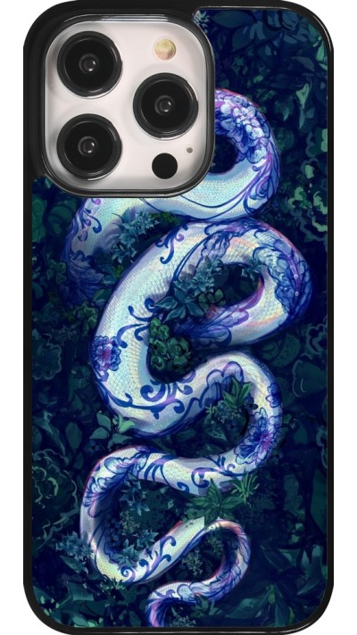 Coque iPhone 14 Pro - Serpent Blue Anaconda