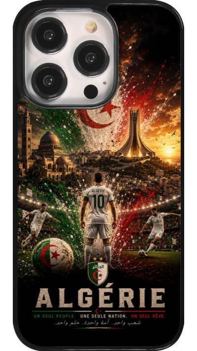 Coque iPhone 14 Pro - Football Algérie splash 2026