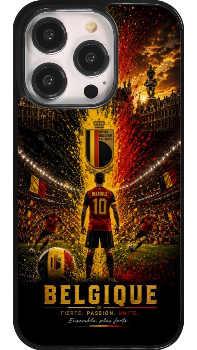 Coque iPhone 14 Pro - Football Belgique splash 2026