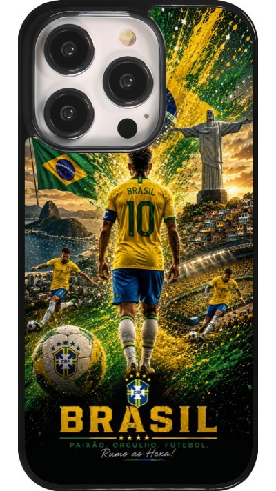 Coque iPhone 14 Pro - Football Brésil splash 2026