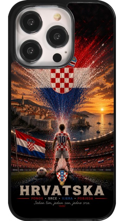 Coque iPhone 14 Pro - Football Croatie splash 2026