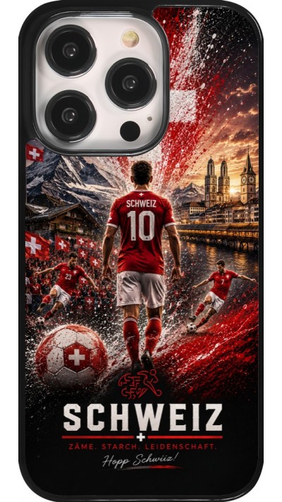 Coque iPhone 14 Pro - Football Schweiz splash 2026