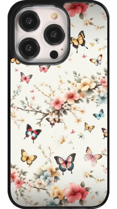 Coque iPhone 14 Pro - Spring 25 Papillons Légers