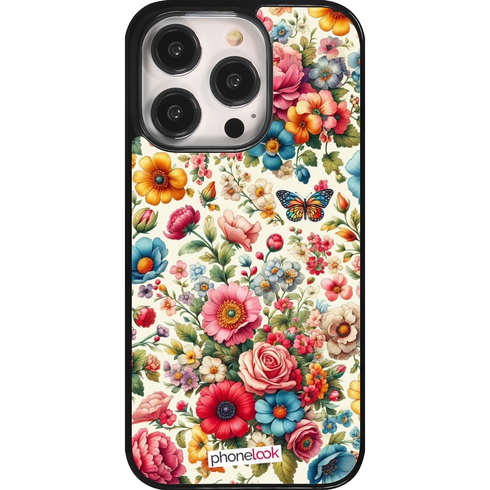 Coque iPhone 14 Pro - Spring 25 printemps fleuri