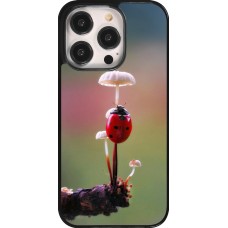 Coque iPhone 14 Pro - Ladybird on a mushroom 2026