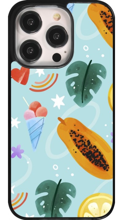 Coque iPhone 14 Pro - Summer 2025 Pattern papaya
