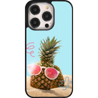 Coque iPhone 14 Pro - Pineapple with glasses Summer 2026