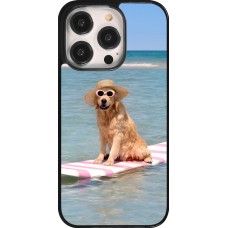 iPhone 14 Pro Case Hülle - Summer Dog on Paddle