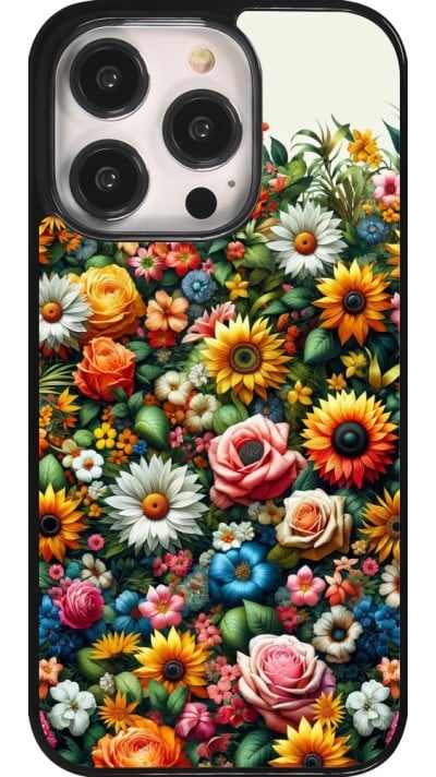 iPhone 14 Pro Case Hülle - Sommer Blumenmuster