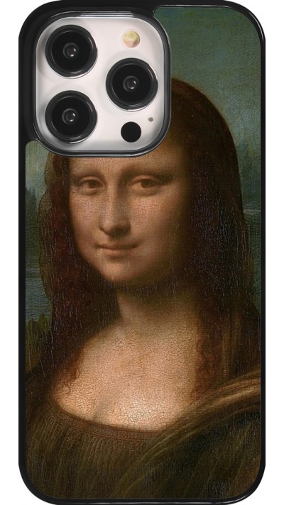 Coque iPhone 14 Pro - Tableau art - La Joconde - Léonard de Vinci