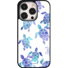 Coque iPhone 14 Pro - Turtles pattern watercolor