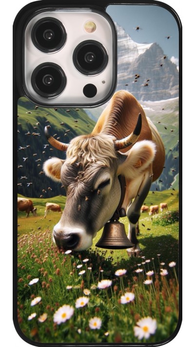 Coque iPhone 14 Pro - Vache montagne Valais