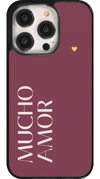 Coque iPhone 14 Pro - Valentine 2024 mucho amor rosado