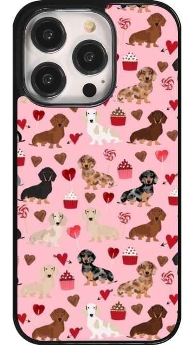 iPhone 14 Pro Case Hülle - Valentine 2024 puppy love